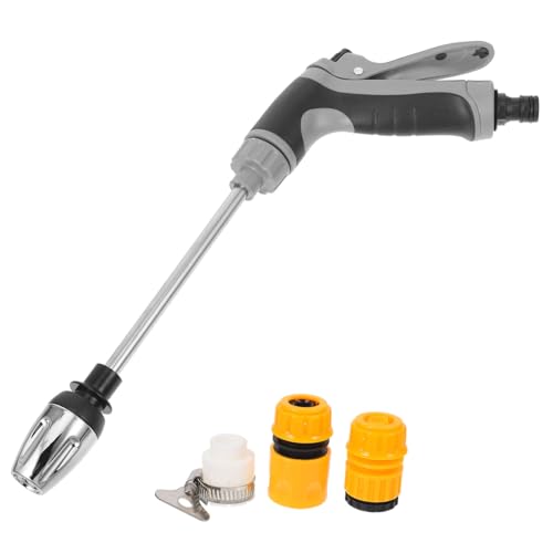 MOBUTOFU Hochdruck Waschdüse mit Langem Metallgriff Verstellbarer Wassersprühkopf Vielseitig für Autowäsche Gartenbewässerung Schwer Zugänglicher Stellen Teiliges von MOBUTOFU