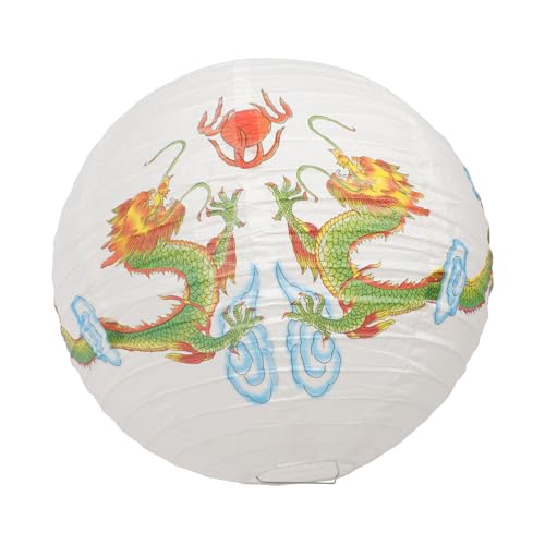 MOBUTOFU Japanische Papierlaterne Mit Drachenmuster Hängende Izakaya-laterne Für Restaurants Und Outdoor-dekoration Mit Doppeltem Drachen von MOBUTOFU