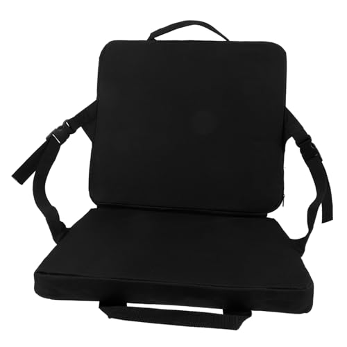 MOBUTOFU Leichter Faltbarer Outdoor Campingstuhl mit Rückenlehne Stabiles Design Platzsparend Tragbar für Angeln Picknick Strand Garten und Sportveranstaltungen Schwarz von MOBUTOFU
