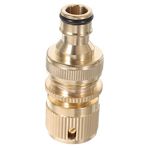 MOBUTOFU Messing Gartenschlauch Schnellverbinder Wasserdichter Gartenschlauch Adapter Rostfrei Korrosionsbeständig Einfache Installation Passgenauer Anschluss für Gartenbewässerung von MOBUTOFU