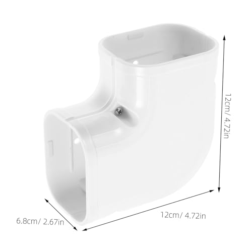 MOBUTOFU PVC Rohrabdeckung für Klimaanlagenleitung Flacher Winkel Kompakte Klimaanlagen System Schutzabdeckung Einfache Montage Kompatibel mit Zentralen Klimaanlagen und Wärmepumpen von MOBUTOFU