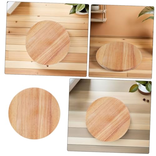 MOBUTOFU Runde Massivholz Sitzfläche Ersatz Sitzplatte Barhocker Zubehör Ergonomisch Komfortabel Robust Für Zuhause Restaurant von MOBUTOFU