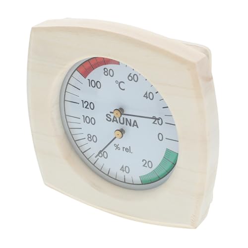 MOBUTOFU Sauna Thermometer Hygrometer Präzises Raumthermometer Luftfeuchtigkeitsmesser Saunazubehör mit Klassischem Design für Dampfbad und Schwitzraum von MOBUTOFU