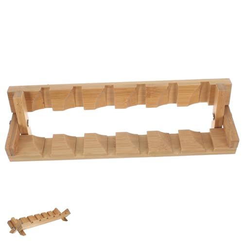 MOBUTOFU Teetassenhalter Fach Tee Becher Regal aus Leichtem Strapazierfähigem Holz Multifunktional für Wohnzimmer Küche Stilvolle Teebecher Aufbewahrung und Ordnung von MOBUTOFU