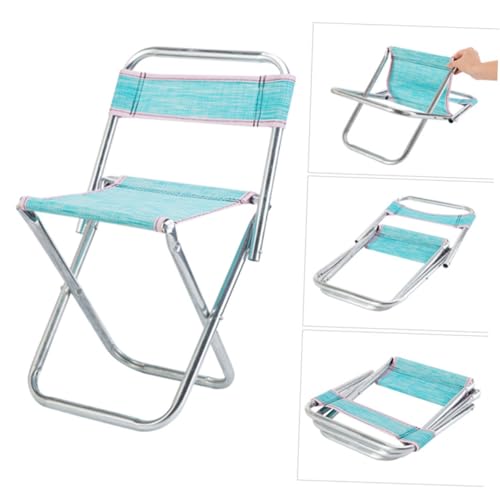 MOBUTOFU Tragbarer Faltbarer Angelstuhl aus Edelstahl mit Atmungsaktivem Netzgewebe Klappbarer Campinghocker mit Rückenlehne Leicht und Robust für Outdoor Angeln und Zufällige Farbe von MOBUTOFU