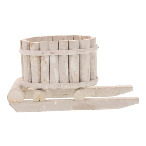 MOBUTOFU Handgefertigter Blumentopf Mit Weihnachtsschlitten Aus Holz Vintage-Design Für Zuhause Und Büro von MOBUTOFU
