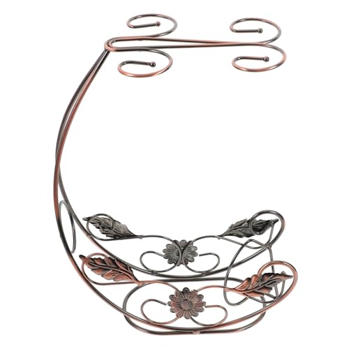 MOBUTOFU Weinglashalter Tischplatte aus Kreatives Platzsparendes Weinregal mit Hängendem Glasaufbewahrungssystem für Zuhause Bar und Restaurant Funktionales Design in Antik Bronze von MOBUTOFU