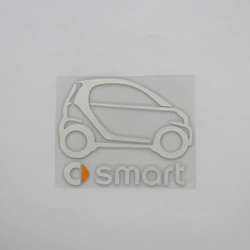 Auto Tankdeckel Dekorativer Aufkleber für Smart 450 451 453 Fortwo Forfour Außen-Styling, Silber von MOBYAT