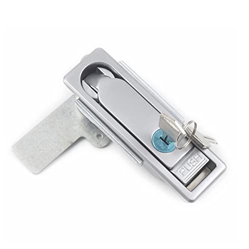 Elektroschrank Flugzeugschloss Schalter Elektrogerät Schaltschrankschloss Toolbox Schloss Runde Rückseite Schloss Hardware Zinklegierung 1St (Size : 132mm Long) von MOBYAT