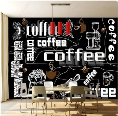 MOBYAT 3D-Tapete, Tafel, englisches Café, Shop, Dekoration, Tapete, Bar, Hintergrund, 3D, 250 x 175 cm von MOBYAT