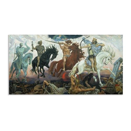 MOBYAT Viktor Vasnetsov,Vier Reiter der Apokalypse“ Leinwandkunst,Ölgemälde,Kunstwerk,Poster,Bild,Wanddekoration,Heimdekoration,120 x 60 cm(48 x 24 Zoll),rahmenlos von MObyat