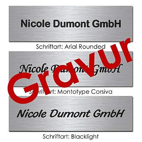 Edelstahl-Schild graviert selbstklebend MOCAVI Stick 100 Briefkastenschild Namensschild Edelstahl-Schild graviert selbstklebend MOCAVI Stick 100 Briefkastenschild Namensschild von MOCAVI