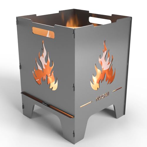 MOCAVI Feuerkorb Flamme 52 cm | 3 mm Stahl Feuerschale eckig Feuertonne Outdoor massiv robust sicher Design-Brenntonne für Garten und Terrasse Feuerstelle hitzefest Feuersäule Feuerfass quadratisch MOCAVI Feuerkorb Flamme 52 cm | 3 mm Stahl Feuerschale eckig Feuertonne Outdoor massiv robust sicher Design-Brenntonne für Garten und Terrasse Feuerstelle hitzefest Feuersäule Feuerfass quadratisch von MOCAVI
