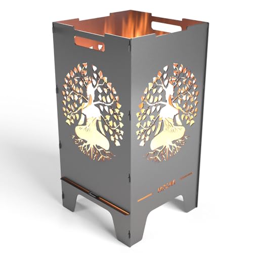 MOCAVI Feuertonne Lebensbaum 73 cm | 3 mm Stahl Feuerschale Feuerkorb massiv robust sicher Design-Brenntonne für Garten und Terrasse groß eckig hohe Feuerstelle Outdoor hitzefest Feuersäule Feuerfass MOCAVI Feuertonne Lebensbaum 73 cm | 3 mm Stahl Feuerschale Feuerkorb massiv robust sicher Design-Brenntonne für Garten und Terrasse groß eckig hohe Feuerstelle Outdoor hitzefest Feuersäule Feuerfass von MOCAVI