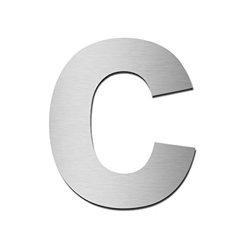 MOCAVI HS10 Hausnummer Edelstahl V4A selbstklebend Höhe 5,5-7,5 cm Edelstahl-Haustürnummer modern, Hausnummer:c von MOCAVI