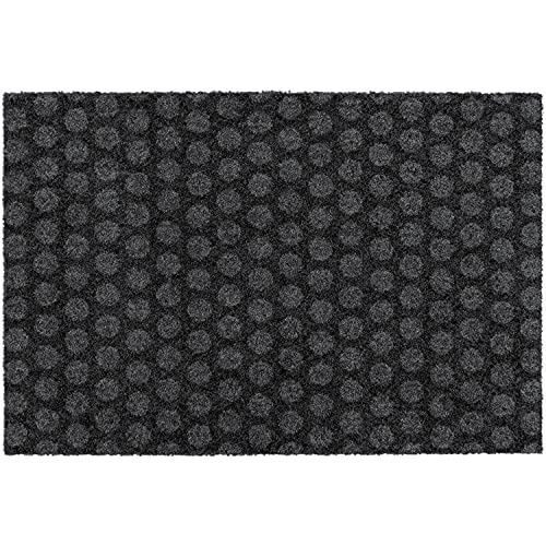 MOCAVI Mat 330 Fußmatte waschbar randlos 50x70 cm anthrazit-grau (RAL 7016) Schmutzfangmatte Punkte Fußabtreter Sauberlaufmatte, Türvorleger grau von MOCAVI