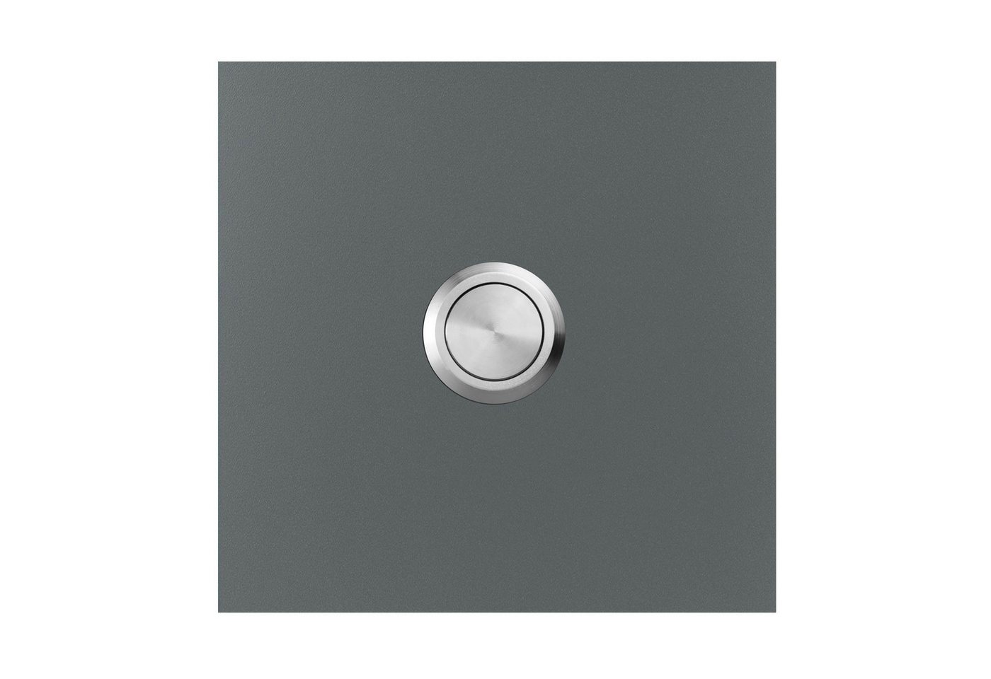 Türklingel MOCAVI RING 500 Qualitäts-Klingel basalt-grau (RAL 7012) aus V4A-Edelstahl, quadratisch (8,5 cm) von MOCAVI