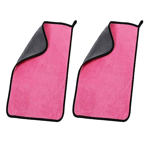 MOCNT 2 Stück Mikrofasertücher Auto 500GSM Mikrofaser Auto Reinigungstücher Poliertuch Trockentuch Putztücher Saugstark Autoreinigung Duschtücher Fusselfreie Handtuch 30 x 60cm Rosa von MOCNT