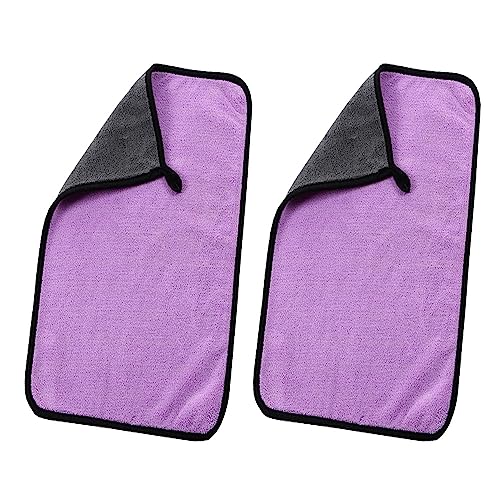 MOCNT 2 Stück Mikrofasertücher Auto 500GSM Mikrofaser Auto Reinigungstücher Poliertuch Trockentuch Putztücher Saugstark Autoreinigung Duschtücher Fusselfreie Handtuch 40 x 60cm Lila von MOCNT