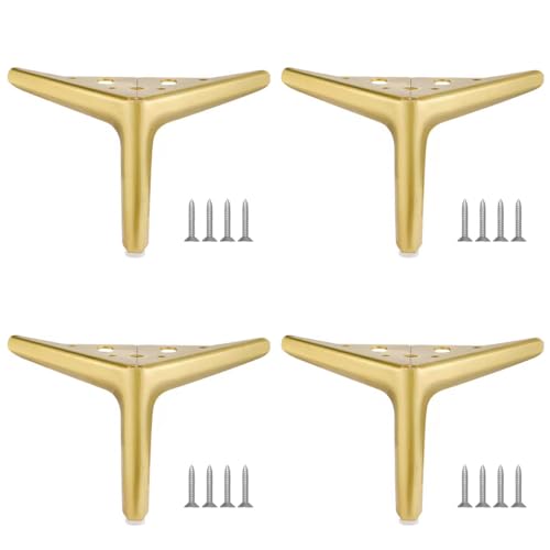 MOCNT 4 Stück Metall Möbelfüße 10cm Ersatz Schrankfüsse Modernes Dreieck Möbelbeine Schrank füße Sofa Tischbeine TV-Schränke Metallische Möbelfüße Metallmöbelbeine Gebürstetes Gold MOCNT 4 Stück Metall Möbelfüße 10cm Ersatz Schrankfüsse Modernes Dreieck Möbelbeine Schrank füße Sofa Tischbeine TV-Schränke Metallische Möbelfüße Metallmöbelbeine Gebürstetes Gold von MOCNT