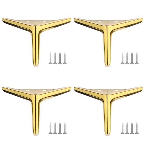 MOCNT 4 Stück Metall Möbelfüße 10cm Ersatz Schrankfüsse Modernes Dreieck Möbelbeine Schrank füße Sofa Tischbeine TV-Schränke Metallische Möbelfüße Metallmöbelbeine Gold MOCNT 4 Stück Metall Möbelfüße 10cm Ersatz Schrankfüsse Modernes Dreieck Möbelbeine Schrank füße Sofa Tischbeine TV-Schränke Metallische Möbelfüße Metallmöbelbeine Gold von MOCNT