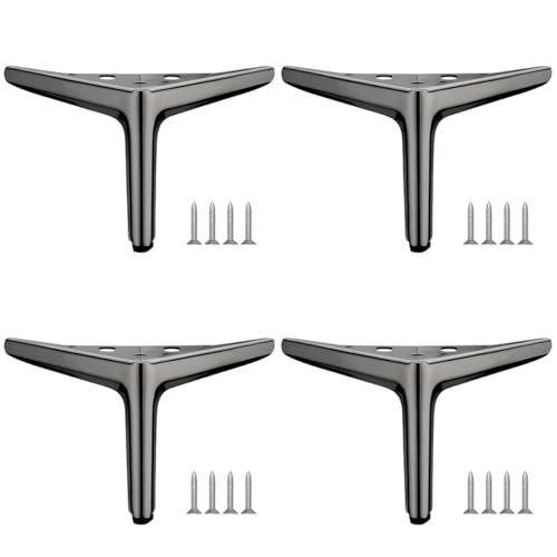 MOCNT 4 Stück Metall Möbelfüße 10cm Ersatz Schrankfüsse Modernes Dreieck Möbelbeine Schrank füße Sofa Tischbeine TV-Schränke Metallische Möbelfüße Metallmöbelbeine Gun Black MOCNT 4 Stück Metall Möbelfüße 10cm Ersatz Schrankfüsse Modernes Dreieck Möbelbeine Schrank füße Sofa Tischbeine TV-Schränke Metallische Möbelfüße Metallmöbelbeine Gun Black von MOCNT