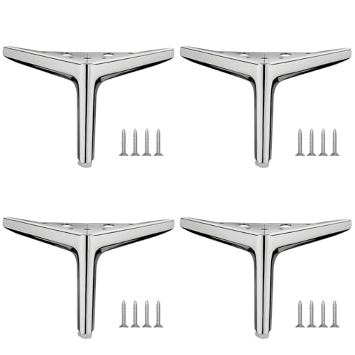 MOCNT 4 Stück Metall Möbelfüße 10cm Ersatz Schrankfüsse Modernes Dreieck Möbelbeine Schrank füße Sofa Tischbeine TV-Schränke Metallische Möbelfüße Metallmöbelbeine Silber MOCNT 4 Stück Metall Möbelfüße 10cm Ersatz Schrankfüsse Modernes Dreieck Möbelbeine Schrank füße Sofa Tischbeine TV-Schränke Metallische Möbelfüße Metallmöbelbeine Silber von MOCNT