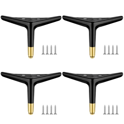 MOCNT 4 Stück Metall Möbelfüße 12cm Ersatz Schrankfüsse Modernes Dreieck Möbelbeine Schrank füße Sofa Tischbeine TV-Schränke Metallische Möbelfüße Metallmöbelbeine Schwarz Gold MOCNT 4 Stück Metall Möbelfüße 12cm Ersatz Schrankfüsse Modernes Dreieck Möbelbeine Schrank füße Sofa Tischbeine TV-Schränke Metallische Möbelfüße Metallmöbelbeine Schwarz Gold von MOCNT