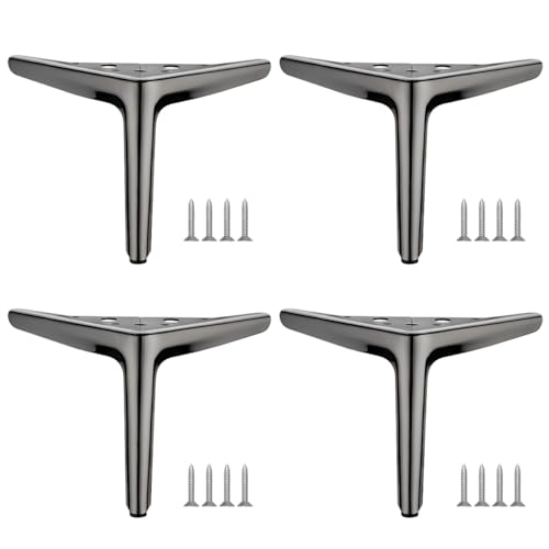 MOCNT 4 Stück Metall Möbelfüße 15cm Ersatz Schrankfüsse Modernes Dreieck Möbelbeine Schrank füße Sofa Tischbeine TV-Schränke Metallische Möbelfüße Metallmöbelbeine Gun Black MOCNT 4 Stück Metall Möbelfüße 15cm Ersatz Schrankfüsse Modernes Dreieck Möbelbeine Schrank füße Sofa Tischbeine TV-Schränke Metallische Möbelfüße Metallmöbelbeine Gun Black von MOCNT