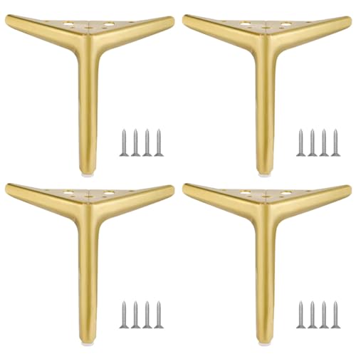 MOCNT 4 Stück Metall Möbelfüße 18cm Ersatz Schrankfüsse Modernes Dreieck Möbelbeine Schrank füße Sofa Tischbeine TV-Schränke Metallische Möbelfüße Metallmöbelbeine Gebürstetes Gold MOCNT 4 Stück Metall Möbelfüße 18cm Ersatz Schrankfüsse Modernes Dreieck Möbelbeine Schrank füße Sofa Tischbeine TV-Schränke Metallische Möbelfüße Metallmöbelbeine Gebürstetes Gold von MOCNT