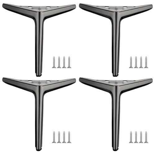 MOCNT 4 Stück Metall Möbelfüße 18cm Ersatz Schrankfüsse Modernes Dreieck Möbelbeine Schrank füße Sofa Tischbeine TV-Schränke Metallische Möbelfüße Metallmöbelbeine Gun Black MOCNT 4 Stück Metall Möbelfüße 18cm Ersatz Schrankfüsse Modernes Dreieck Möbelbeine Schrank füße Sofa Tischbeine TV-Schränke Metallische Möbelfüße Metallmöbelbeine Gun Black von MOCNT