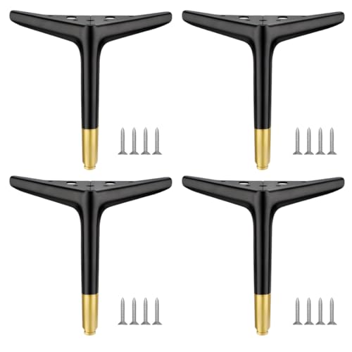 MOCNT 4 Stück Metall Möbelfüße 18cm Ersatz Schrankfüsse Modernes Dreieck Möbelbeine Schrank füße Sofa Tischbeine TV-Schränke Metallische Möbelfüße Metallmöbelbeine Schwarz Gold MOCNT 4 Stück Metall Möbelfüße 18cm Ersatz Schrankfüsse Modernes Dreieck Möbelbeine Schrank füße Sofa Tischbeine TV-Schränke Metallische Möbelfüße Metallmöbelbeine Schwarz Gold von MOCNT