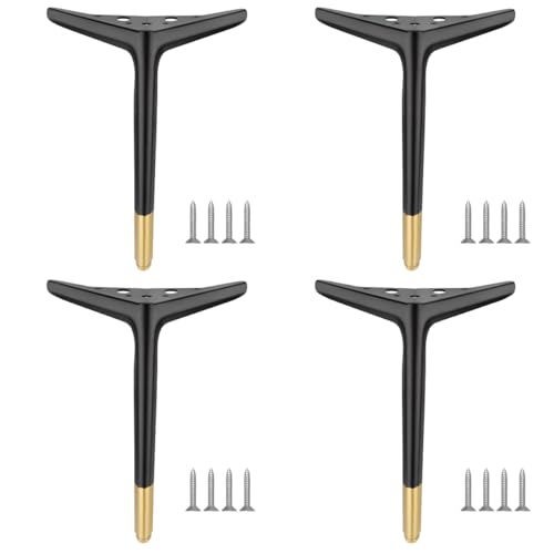 MOCNT 4 Stück Metall Möbelfüße 25cm Ersatz Schrankfüsse Modernes Dreieck Möbelbeine Schrank füße Sofa Tischbeine TV-Schränke Metallische Möbelfüße Metallmöbelbeine Schwarz Gold MOCNT 4 Stück Metall Möbelfüße 25cm Ersatz Schrankfüsse Modernes Dreieck Möbelbeine Schrank füße Sofa Tischbeine TV-Schränke Metallische Möbelfüße Metallmöbelbeine Schwarz Gold von MOCNT
