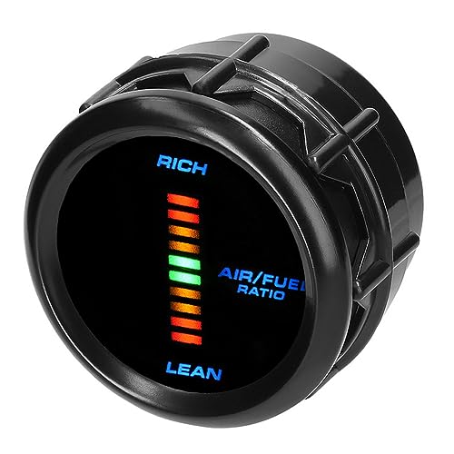 MOCNT Auto Luft Kraftstoff Verhältnisanzeige 2" 52mm Air Fuel Ratio Anzeige Blau Licht Digitalanzeige Air Fuel Ratio Messgerät Meter Kraftstoffanzeige Gas Messgerät Rauch Len von MOCNT