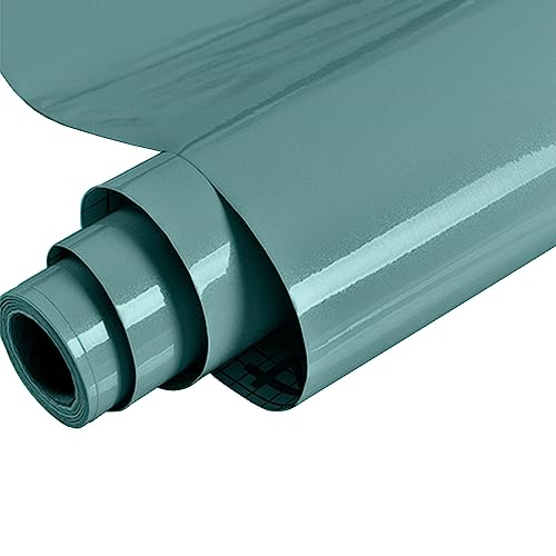 MOCNT Klebefolie Selbstklebende Glänzend 40cm x 5m Möbelfolie Wasserdicht Küchenschrank Tischplatten Dekorfolie Möbel Küchenfolie Oberflächenschutz Renovierung Tapeten Grau Grün von MOCNT