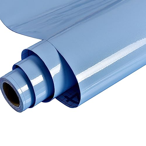 MOCNT Klebefolie Selbstklebende Glänzend 60cm x 5m Möbelfolie Wasserdicht Küchenschrank Tischplatten Dekorfolie Möbel Küchenfolie Oberflächenschutz Renovierung Tapeten Blau von MOCNT
