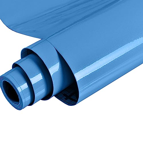 MOCNT Klebefolie Selbstklebende Glänzend 80cm x 5m Möbelfolie Wasserdicht Küchenschrank Tischplatten Dekorfolie Möbel Küchenfolie Oberflächenschutz Renovierung Tapeten Tiefes Blau von MOCNT