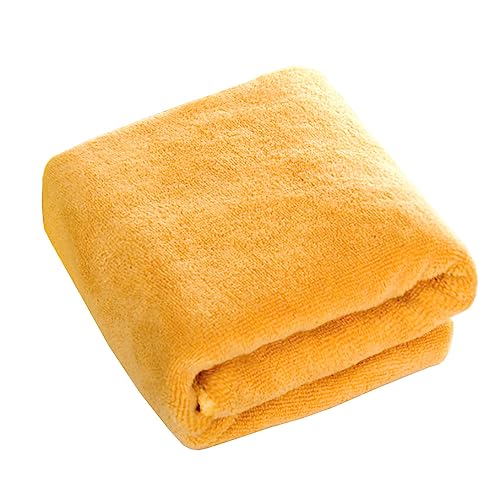 MOCNT Mikrofasertücher 450GSM Mikrofaser Auto Reinigungstücher Trockentüch Autoreinigung Duschtücher Handtücher Schnelltrocknend Badehandtücher Saugfähig 80cm x 180cm Gelb von MOCNT