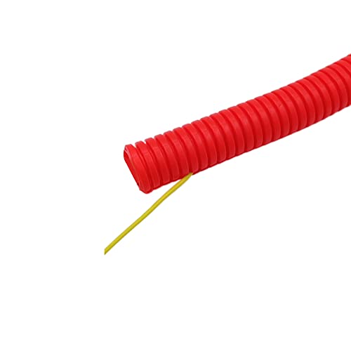 MOCNT Wellrohr Auto Kabelschutzrohr Kfz PP Kabelrohr Flexibel Leerrohr Isolierrohr Kabel Schutz Rohr Wellschlauch Kabelschlauch Kabelmanagement Rot Außen 10mm Länge 3meter von MOCNT