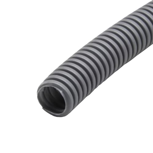 MOCNT Wellrohr Geschlossen Auto Kabelschutzrohr Kfz Kabelrohr Flexibel Isolierrohr Kabel Schutz Rohr Wellschlauch Kabelschlauch Kabelmanagement Grau Außen 25mm Länge 10meter von MOCNT