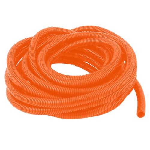 MOCNT Wellrohr Geschlossen Auto Kabelschutzrohr Kfz Kabelrohr Flexibel Isolierrohr Kabel Schutz Rohr Wellschlauch Kabelschlauch Kabelmanagement Orange Außen 11mm Länge 3meter von MOCNT