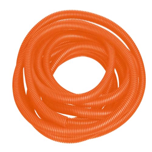 MOCNT Wellrohr Geschlossen Auto Kabelschutzrohr Kfz Kabelrohr Flexibel Isolierrohr Kabel Schutz Rohr Wellschlauch Kabelschlauch Kabelmanagement Orange Außen 25mm Länge 5meter von MOCNT