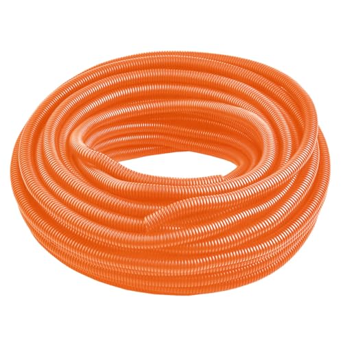 MOCNT Wellrohr Geschlossen Auto Kabelschutzrohr Kfz Kabelrohr Flexibel Isolierrohr Kabel Schutz Rohr Wellschlauch Kabelschlauch Kabelmanagement Orange Außen 28mm Länge 15meter von MOCNT