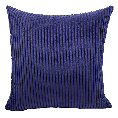 Großer Kissenbezug, superweicher Kordsamt-Kissenbezug, gestreifter dekorativer Kissenbezug für Bett, Couch, Sofa, Spring Home Decor, Dunkelblau, 65 x 65 cm Großer Kissenbezug, superweicher Kordsamt-Kissenbezug, gestreifter dekorativer Kissenbezug für Bett, Couch, Sofa, Spring Home Decor, Dunkelblau, 65 x 65 cm von MOCOBA