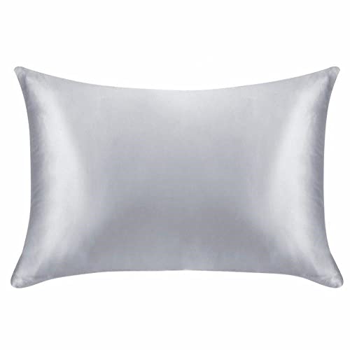Kissenbezug aus seidigem Satin, Standard/Königin, 1 Stück, Hellgrau, Kleinkind, 35 x 50 cm Kissenbezug aus seidigem Satin, Standard/Königin, 1 Stück, Hellgrau, Kleinkind, 35 x 50 cm von MOCOBA