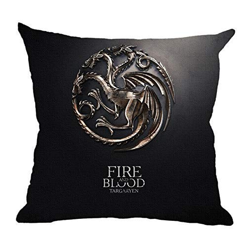 MOCOFO Game of Thrones Kissenbezüge, Game of Thrones Kissenbezug, Kissenbezüge für Wohnzimmer, Sofa, Zuhause, Couch, 45,7 x 45,7 cm (Farbe 8) von MOCOFO