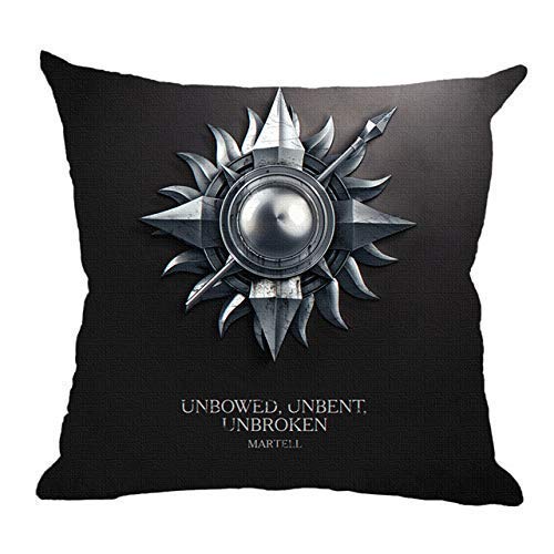 MOCOFO Game of Thrones Kissenbezug 45 x 45 cm - schwarzer Sonnenblume - Kissenhülle Herbst kissenbezüge - Für Kissen 45 x 45 cm von MOCOFO