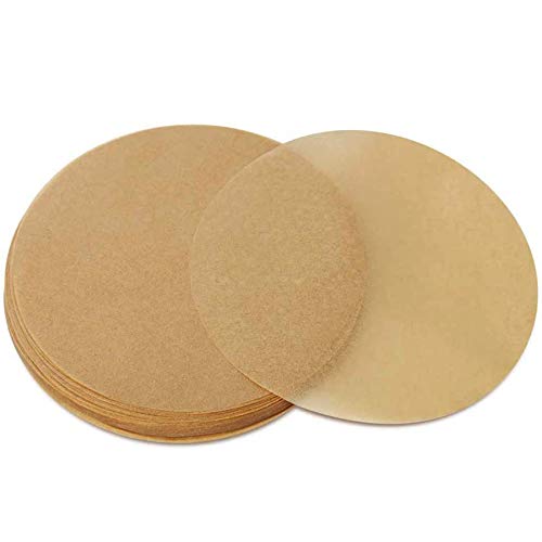 200 Blatt Ø11cm Airfryer Backpapier Für Heißluftfritteuse Zuschnitte Rund, Hitzebeständig Antihaftbeschichtet Pergamentpapier Für Pizza, Ofen, Luftfritteuse, Bratpfanne, Grill von MOCUI