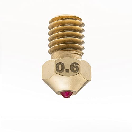 MOD3DP Rubindüsen für 3D-Drucker MK8 E3D Prusa Ender3 (E3DV6, 0,6mm) von MOD3DP