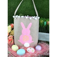 Personalisierter Osterkorb Eimer Für Mädchen - Benutzerdefinierter Monogramm Erste Osterhasen-Ostereisuche von MODAEMB